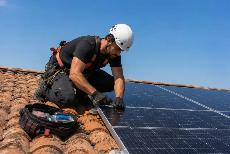 Maintenance et monitoring de panneaux solaires aux Pineaux