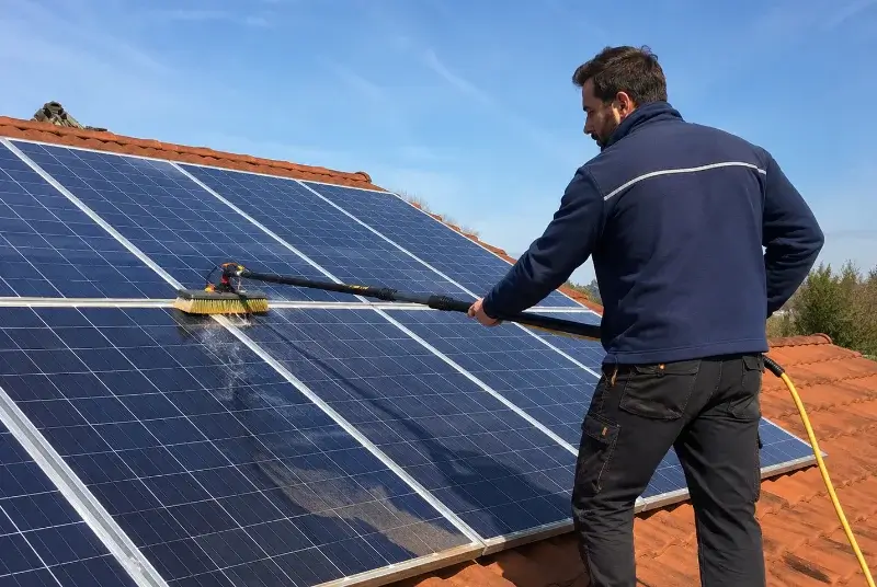 Nettoyage et entretien de panneaux solaires aux Pineaux